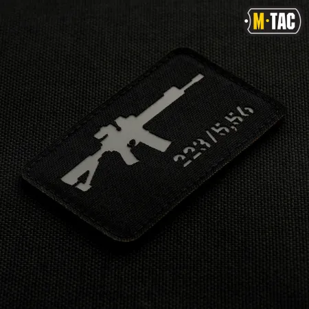 Naszywka AR15 223/5,56 Laser Cut - Czarna - M-Tac