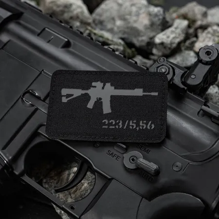 Naszywka AR15 223/5,56 Laser Cut - Czarna - M-Tac