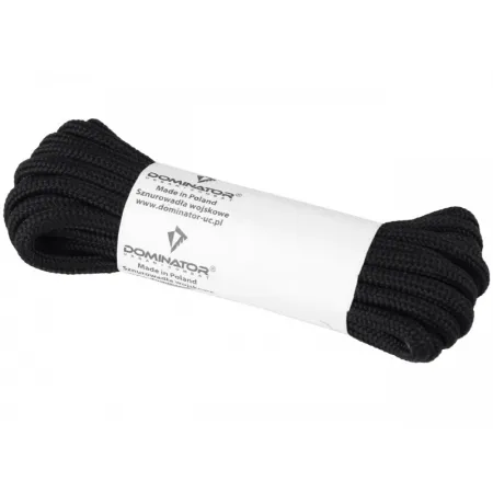 Sznurowadła wojskowe 4 mm 180 cm Czarne Dominator